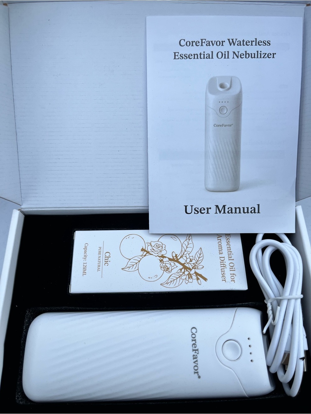 White Waterless Essential Oil Nebulizer